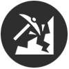 Mining icon round