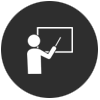 Training icon round